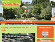 Tablet Screenshot of campingleseptentrion.com